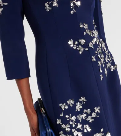 Carolina Herrera Embellished Off-shoulder Midi Dress