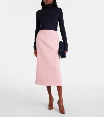 Carolina Herrera Tweed Midi Pencil Skirt