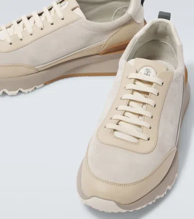 Brunello Cucinelli Logo Embossed Lace-up Sneakers