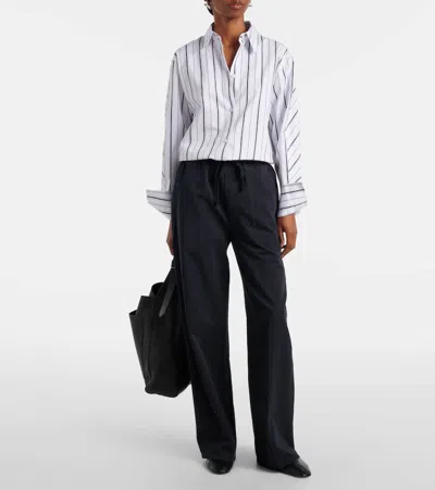 Citizens Of Humanity Aurora Cotton And Linen Wide-leg Pants