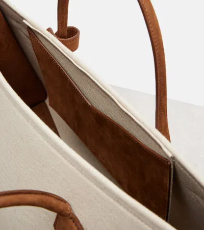 Alaïa Le Teckel Leather-trimmed Canvas Tote Bag