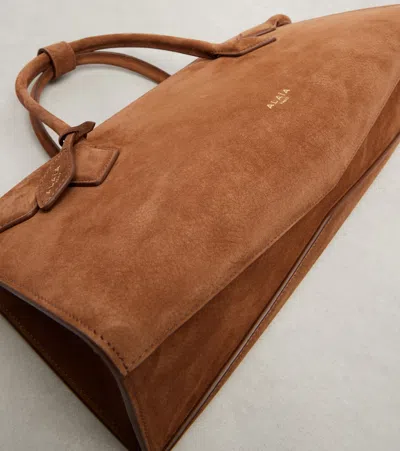 Alaïa Le Teckel Tote Bag In Suede And Leather