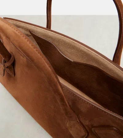 Alaïa Le Teckel Tote Bag In Suede And Leather