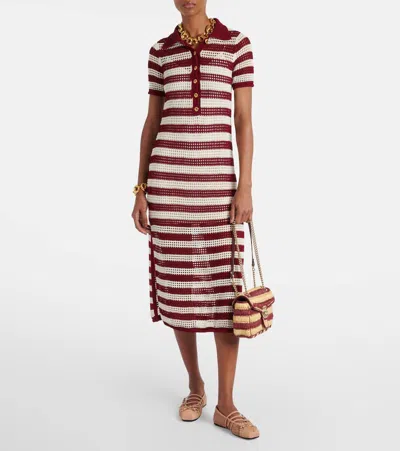 Gucci Horsebit Leather-trimmed Mesh Ballet Flats In Pattern