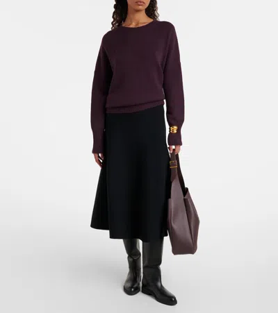 Lisa Yang Round-neck Cashmere Sweater In Purple