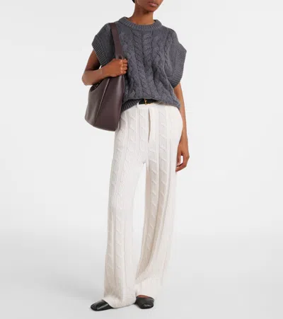 Lisa Yang Ebba Low-rise Cashmere Wide-leg Pants