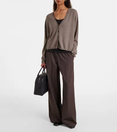 Lisa Yang Abby Cashmere Cardigan In Brown