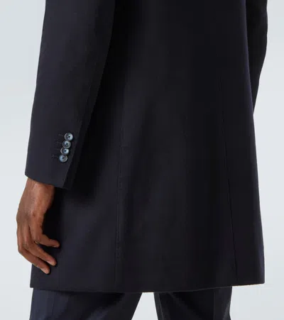 Herno Detachable-lining Buttoned Coat In Blue