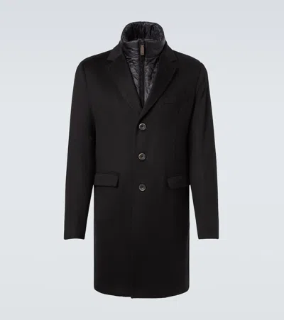 Herno Cashmere Coat In Black