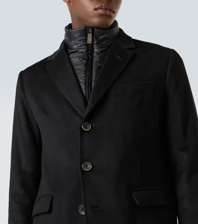 Herno Cashmere Coat In Black