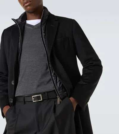 Herno Cashmere Coat In Black