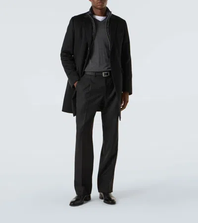 Herno Cashmere Coat In Black