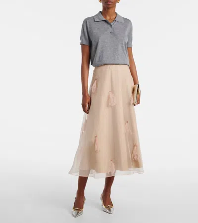 Dorothee Schumacher Sheer Volumes Silk Organza Midi Skirt