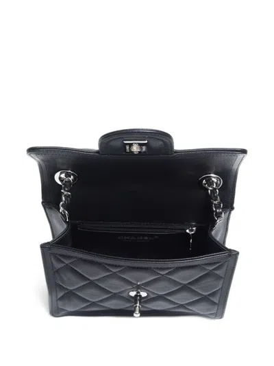 Pre-owned Chanel 2020-2024 Small Flap Shoulder Bag In Black