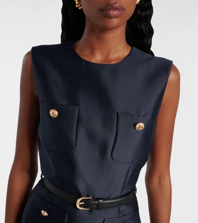 Self-portrait Crew Neck Taffeta Mini Dress With Ruffled Hem
