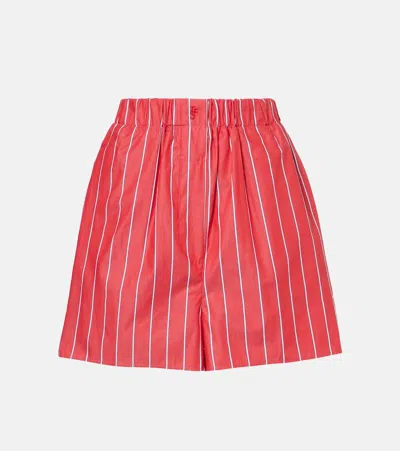 The Frankie Shop Lui Striped Cotton Poplin Shorts