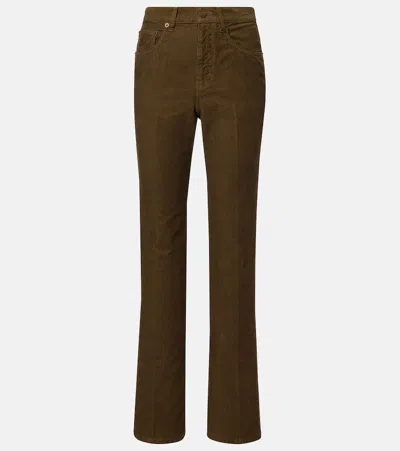 Saint Laurent Clyde Cotton Corduroy Wide-leg Pants