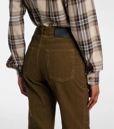 Saint Laurent Clyde Cotton Corduroy Wide-leg Pants
