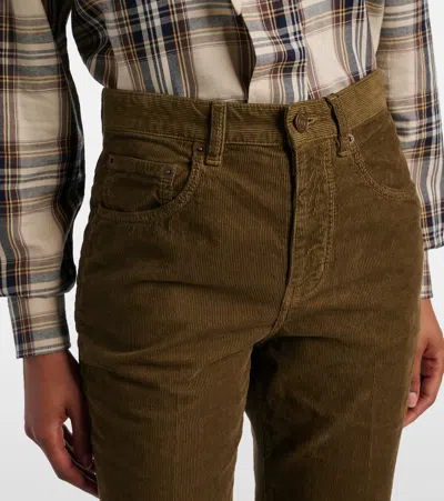 Saint Laurent Clyde Cotton Corduroy Wide-leg Pants