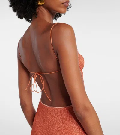 Oseree Lumière Open-back Midi Dress
