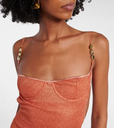 Oseree Lumière Open-back Midi Dress