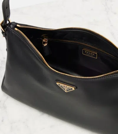 Prada Aimée Large Leather Shoulder Bag