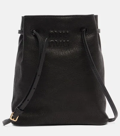 Miu Miu Logo Leather Crossbody Bag