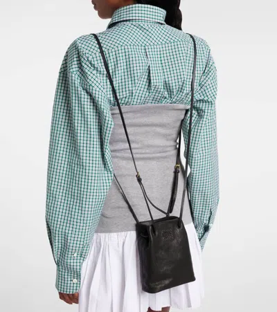 Miu Miu Logo Leather Crossbody Bag