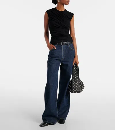 Agolde Ester Twist Tank Top In Black In Black
