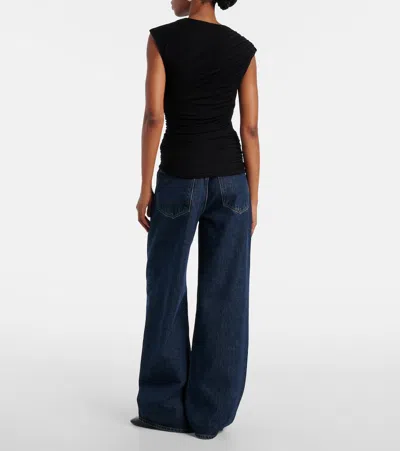 Agolde Ester Twist Tank Top In Black In Black
