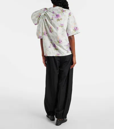 Loewe Floral Draped Top In Multi