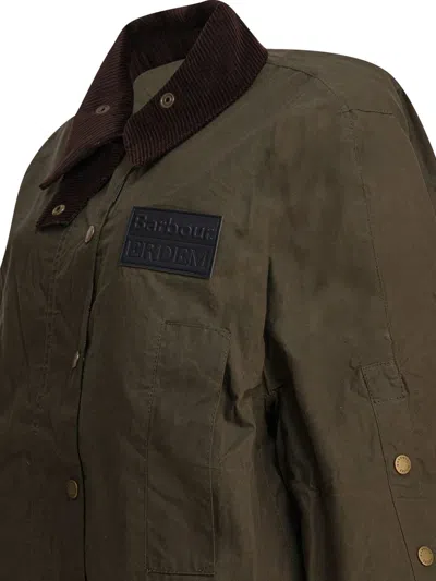 Barbour Green Waxed Cotton Jacket In Green