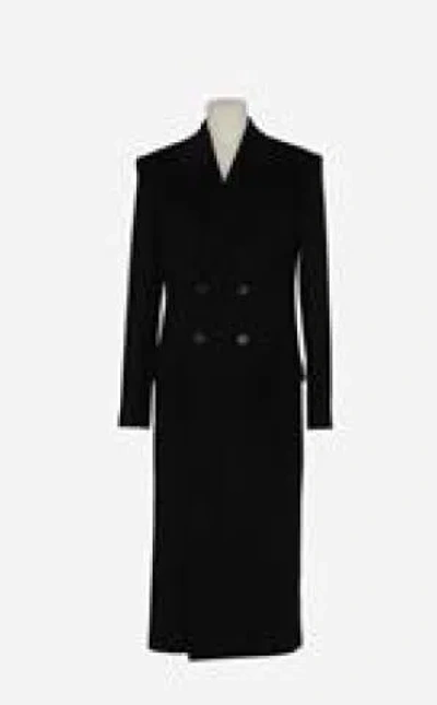 Saint Laurent Button Closure Coat In Cashmere In Black