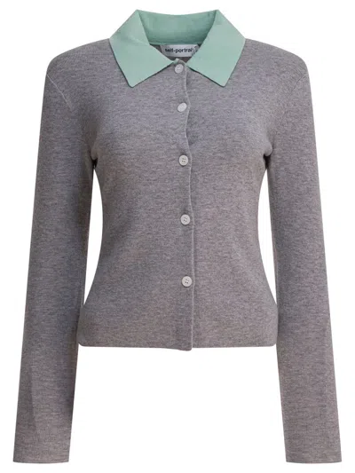Self-portrait Grey Merino Wool Sweaters And Cardigans Gray