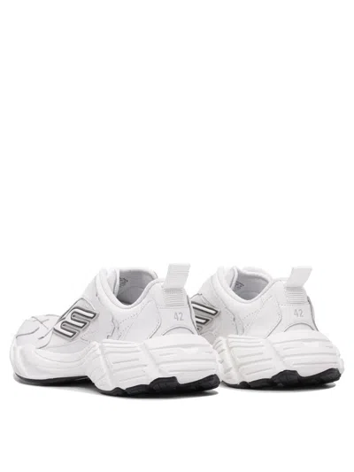 Balenciaga Men White Cowskin And Polyester Monday Shoe Sneakers In White