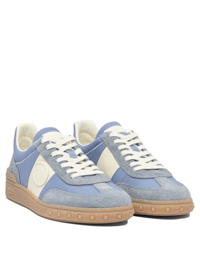 Valentino Upvillage Suede-trimmed Leather Sneakers