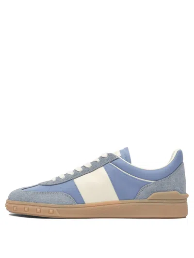 Valentino Upvillage Suede-trimmed Leather Sneakers