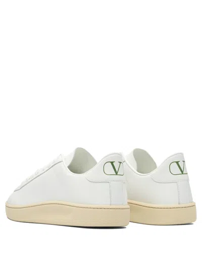 Valentino Royco Low-top Leather Sneakers With Italian Sizing