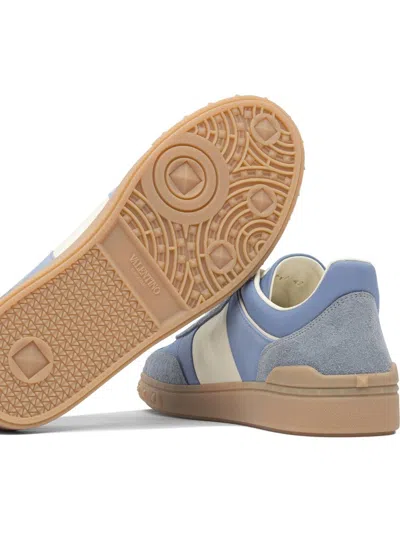 Valentino Upvillage Suede-trimmed Leather Sneakers