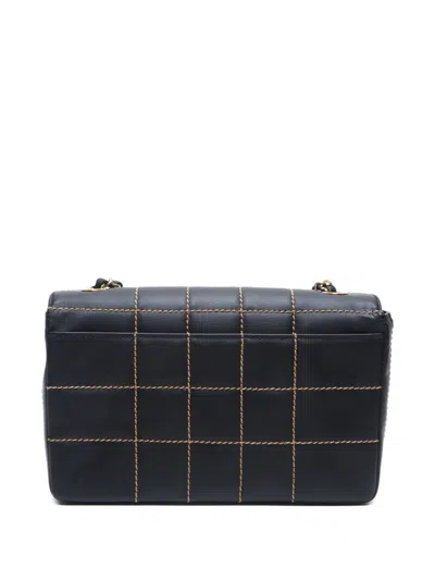 Pre-owned Chanel 2001-2002 Chocolate Bar Shoulder Bag In Black
