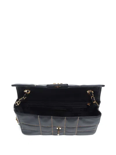 Pre-owned Chanel 2001-2002 Chocolate Bar Shoulder Bag In Black