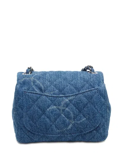 Pre-owned Chanel 2020-2021 Small Flap Crossbody Bag In Blue