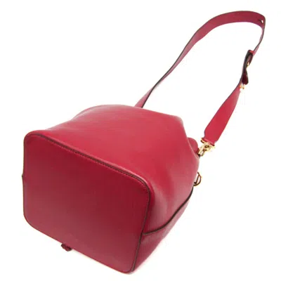 Pre-owned Fendi Red Color Leather Shoulder Bag ()
