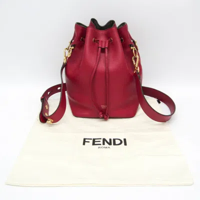 Pre-owned Fendi Red Color Leather Shoulder Bag ()