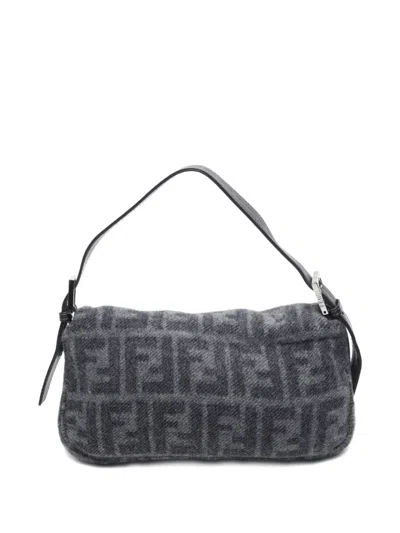 Pre-owned Fendi 2000-2015 Mamma Baguette Shoulder Bag In Black