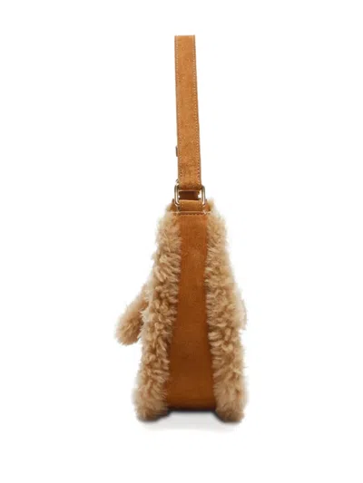 Pre-owned Celine 2020-2024 Triomphe Mooton Shoulder Bag In Neutral