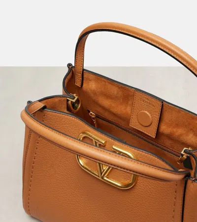 Valentino Alltime Medium Leather Tote Bag