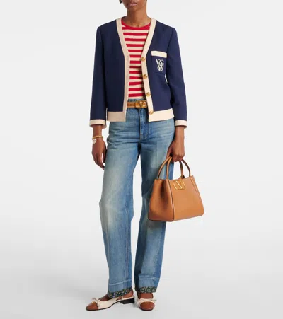 Valentino Alltime Medium Leather Tote Bag