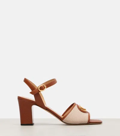 Valentino Vlogo 75 Leather-trimmed Canvas Sandals