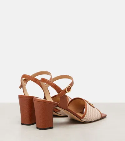 Valentino Vlogo 75 Leather-trimmed Canvas Sandals
